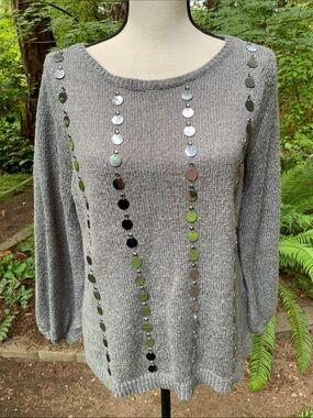 Chico’s Shimmery Grey Sweater